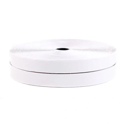 Afbeelding van TUKA 25 meter x 20mm Klittenband Zelfklevend (25 m Haakband &amp; Lusband), Extra Sterke Klittenbandsluiting, 20 mm Brede Haak Lus Band, Achterkant Klevende, Wit, TKB5009 white