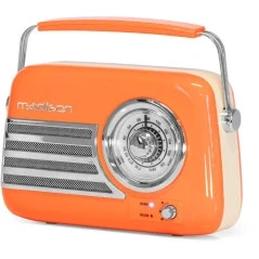 Afbeelding van Madison FREESOUND VR40OR Vintage Radio 30W op Lange Batterij Bluetooth, USB &amp; FM Oranje Vintage, Nostalgisch, Retro