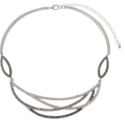 Afbeelding van Behave Statement ketting in klassiek design met steentjes