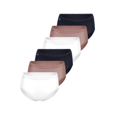 Afbeelding van Sloggi 6ER PACK Basic MIDI Slip Weiß braun schwarz, Dames, Maat: 48, schwarz