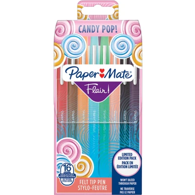 Afbeelding van Paper Mate viltstiften medium punt (0,7 mm) Candy POP en diverse kleuren 16 stuks