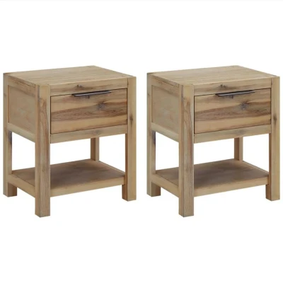 Afbeelding van Nachtkastje Met Lade 40X30X48 Cm Massief Acaciahout 2