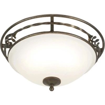 Afbeelding van Elstead Lighting LED Plafondlamp Pembroke 2X E27 Max 60W Dimbaar Black/Gold