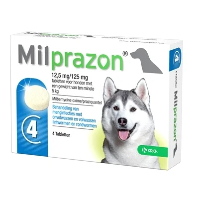 Afbeelding van Krka Milprazon Ontwormingstabletten Hond &gt;5 KG 12,5 MG/125 MG 4 TBL (409912)