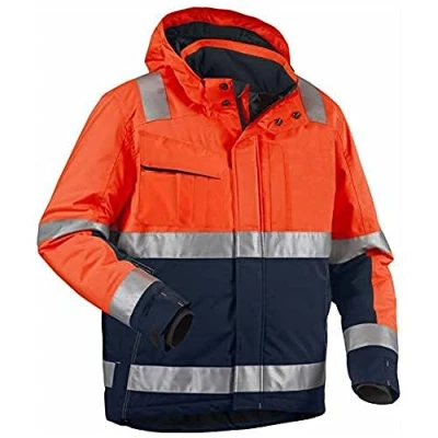 Afbeelding van Blaklader 4870 Reflecterende Winter Werkjas Klasse 3 Oranje/Marineblauw