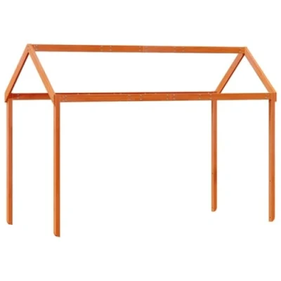 Afbeelding van Kinderbedhuisje 217x85,5x154 cm massief grenenhout wasbruin