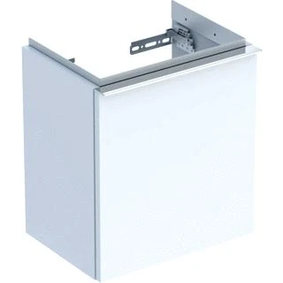 Afbeelding van Geberit iCon fonteinonderbouwkast scharnier rechts, wit glans / chroom