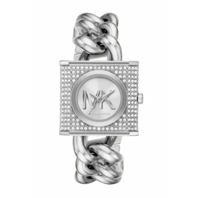 Afbeelding van Michael Kors dames Chain Lock horloge MK4718 in de kleur Zilver