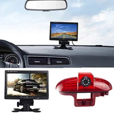 Afbeelding van 7 inch TFT LCD scherm automonitor voor alle auto&#039;s + remlicht autodak achteruitrijcamera Transporter Van Opel Vivaro surf Concept/Combo/Vauxhall/Renault Trafic/FIAT Talento/Nissan Primastar