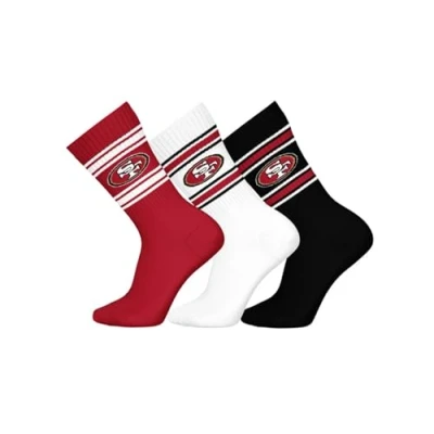 Afbeelding van NFL SAN FRANCISCO 49ERS Crew Socks 3 pack Rood/Wit/Zwart Maat 35/38