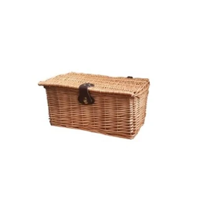 Afbeelding van Falkx Rieten Fietsmand 24L Rotan Met Klep