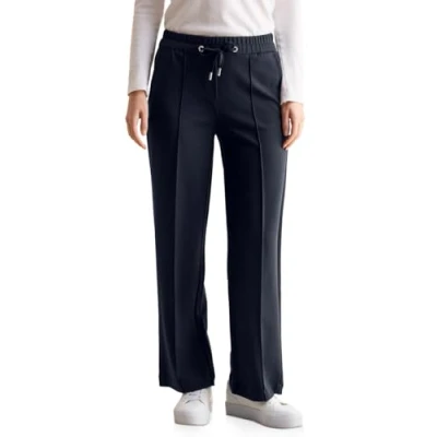Afbeelding van Cecil Straight LEG Trainingsbroek, Dames, Maat: XSx32, Blau