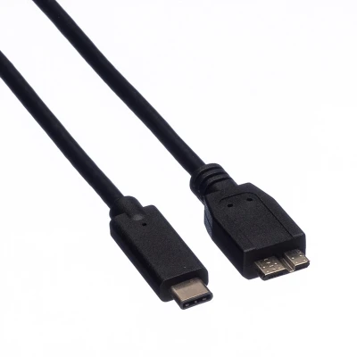 Afbeelding van USB C naar Micro kabel 0.5 meter 3.0 (100% koper, Zwart)