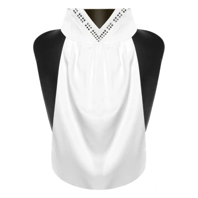 Afbeelding van Fair Play Plastron Faven Wit/Zwart XS