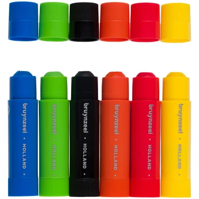Afbeelding van Plakkaatverf sticks Bruynzeel Basic 6 kleuren