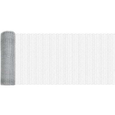 Afbeelding van vidaXL Hekpalen 11 stuks U Channel 40 cm Gegalvaniseerd Staal, Hexagonaal Hek 0.4x25 m Staal
