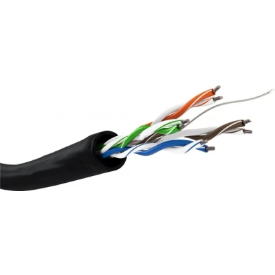 Afbeelding van Netwerkkabel voor buiten Cat5e U/UTP 100 meter (Stugge kern)
