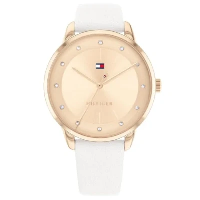 Afbeelding van Tommy Hilfiger CASE DIAL Strap Horloge, Dames, Maat: One Size, White