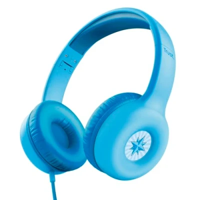 Afbeelding van Trust Nouna Koptelefoon voor kinderen Bedraad Incl. Stickers Blauw