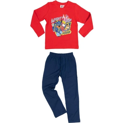 Afbeelding van Paw Patrol Pyjama Katoen Rood/navy maat 98/104
