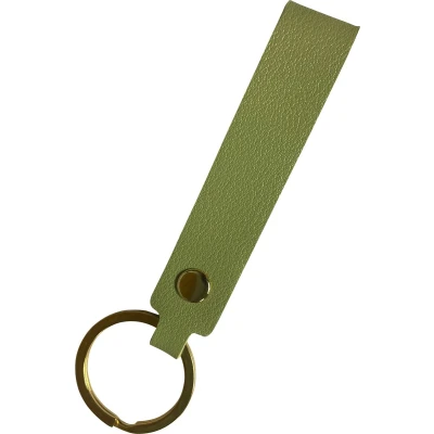 Afbeelding van Basey Sleutelhanger Leer Leren Met Ring Groen