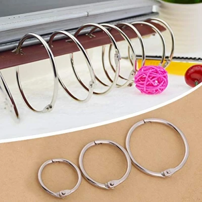 Afbeelding van 20 stuks indexkaarten ringen, bindringen boek binden boekenringen set voor album document scrapbook (38 mm)