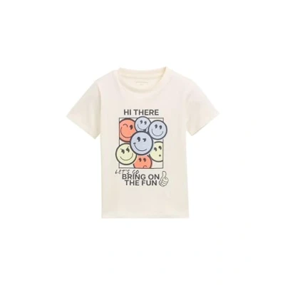 Afbeelding van TOM TAILOR Glow in the dark T shirt voor jongens en kinderen, 12906 Wool White, 104 110