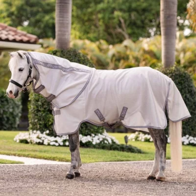 Afbeelding van Horseware Vliegendeke Amigo Bug Rug Plus Pony Zilver/Grijs