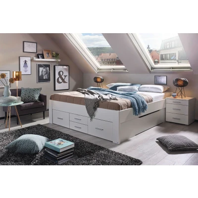 Afbeelding van Beter Bed Butiken Bedframe met 6 Opbergladen 180x200cm Alpine Wit