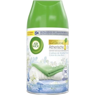 Afbeelding van AirWick Navulling luchtverfrisser Freshmatic Cotton &amp; White Lilac, 250 ml