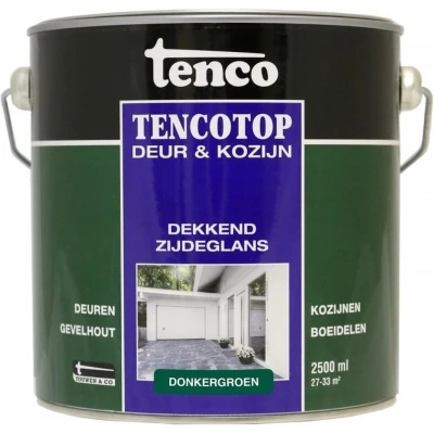Afbeelding van Tenco TencoTop Deur &amp; Kozijn Dekkend Zijdeglans 2,5 ltr donkergroen Buiten onderhoud