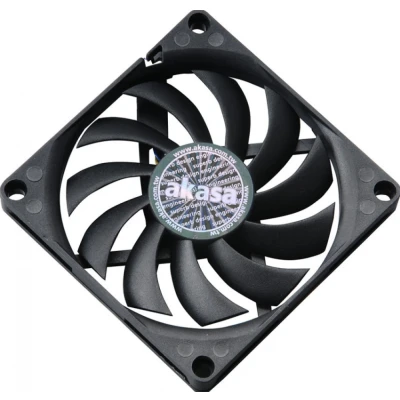 Afbeelding van Akasa AK FN076 Slimline PC ventilator Zwart (b x h d) 80 10.8 mm