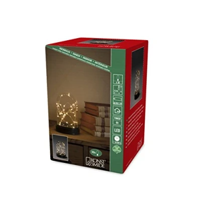 Afbeelding van KONSTSMIDE Decoratieve ledverlichting Glazen led koepel met zilverkleur. Draad, 30 amberkleurige dioden (1 stuk)