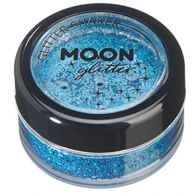 Afbeelding van Moon glitter Holographic Shakers 100% cosmetische voor gezicht, lichaam, nagels, haar en lippen 5g blauw