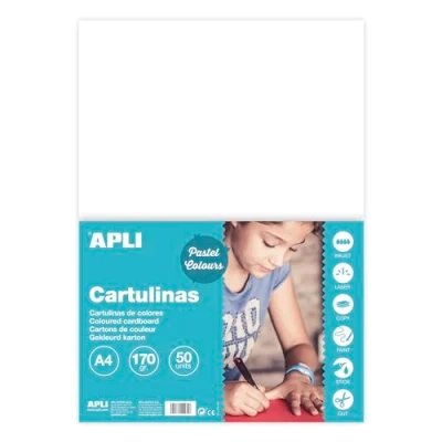 Afbeelding van APLI 14229 Wit karton A4 170 g 50 vel