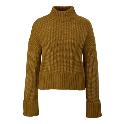 Afbeelding van QS MIT Rollkragen Trui, Dames, Maat: Small, Guacamole