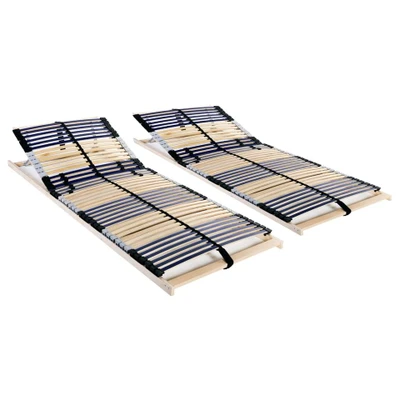 Afbeelding van Lattenbodems 2 st met 42 latten 7 zones 70x200 cm