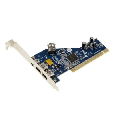 Afbeelding van KALEA INFORMATIQUE 3 poorts PCI naar FireWire 400 IEEE1394a controllerkaart met TSB43AB23 TI chipset