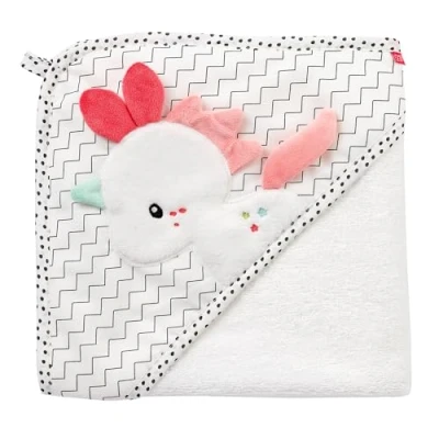 Afbeelding van Fehn 057263 Kapuzenbadetuch Einhorn Bade Poncho aus Baumwolle mit süßem für Babys und Kleinkinder ab 0+ Monaten Maße: 80 x cm