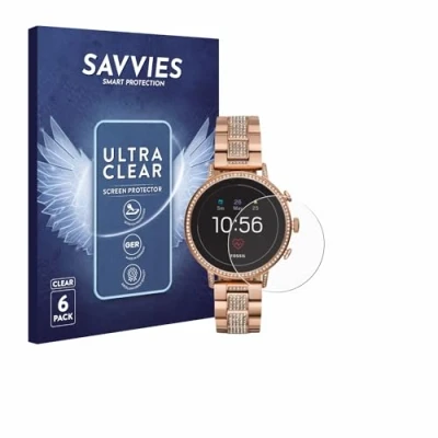 Afbeelding van Savvies (6 Stuks) Schermbeschermer voor Fossil Q Venture HR (4.Gen) Screen Protector Ultra Transparant