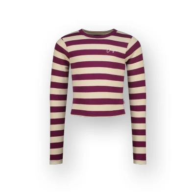 Afbeelding van Top G basic crop rib stripe
