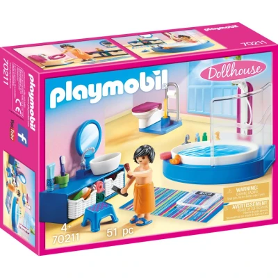 Afbeelding van Playmobil Dollhouse Badkamer met ligbad 70211