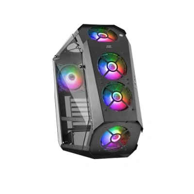 Afbeelding van Mars Gaming MC51, Behuizing PC ATX, Dubbel Gehard Glas, 5x Ventilator RGB 12cm, Zwart