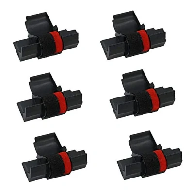 Afbeelding van Printerfield 6 stuks Ribbon verfrol rollerrol voor IR 40T registreerkassa rekenmachine printer zwart/rood