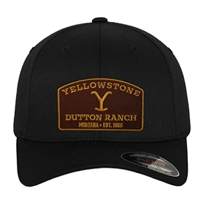 Afbeelding van Yellowstone Officieel gelicenseerd Flexfit Cap (Zwart), Groot/X Large