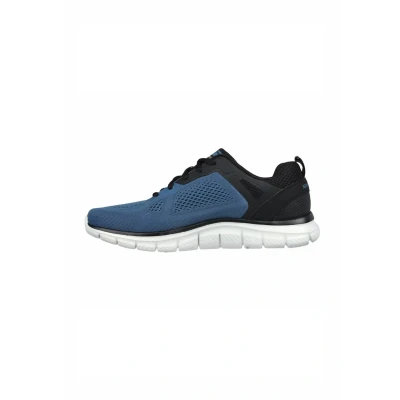 Afbeelding van Skechers Track Broader Sneakers voor heren, Blauwe Mesh Pu Zwarte Trim, 43 EU