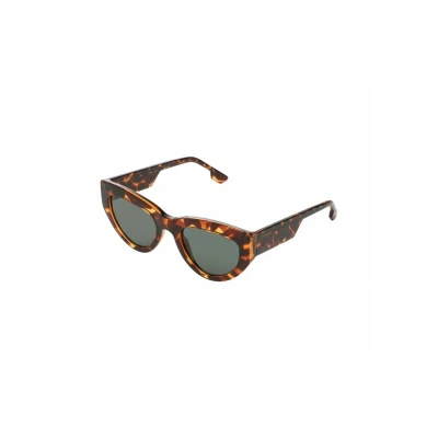 Afbeelding van Komono zonnebril Kim met tortoise print bruin