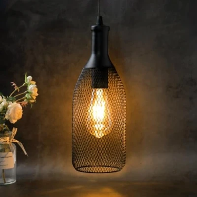 Afbeelding van JHY DESIGN Hanglamp Werkt op Batterijen Met Timer Van 6 uur Decoratieve Metalen Kooi Industriële Retro lamp Batterijlamp Voor Bar Thuis Slaapkamer Koffie Hal Pad