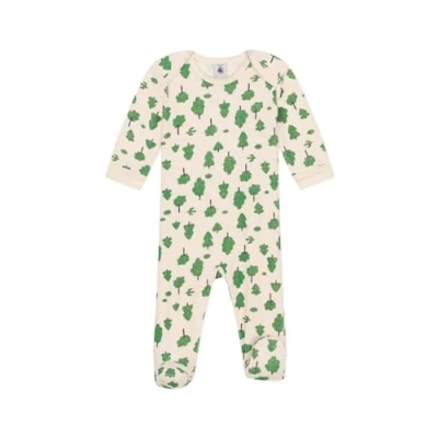 Afbeelding van Petit Bateau Uniseks baby lange mouwen pyjama, Avalanche/Multico, 6 Maanden