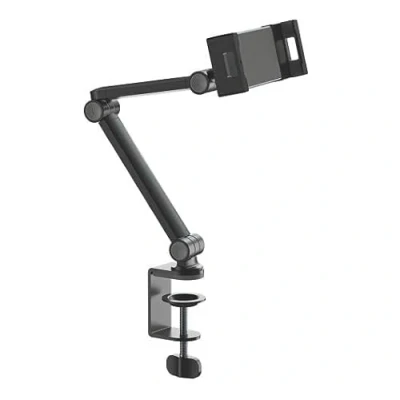 Afbeelding van conecto Tablettafelhouder, 360 graden draaibaar, 4,7 inch tot 12,9 tablets, 1 kg belastbaar, siliconen kussen, zwart